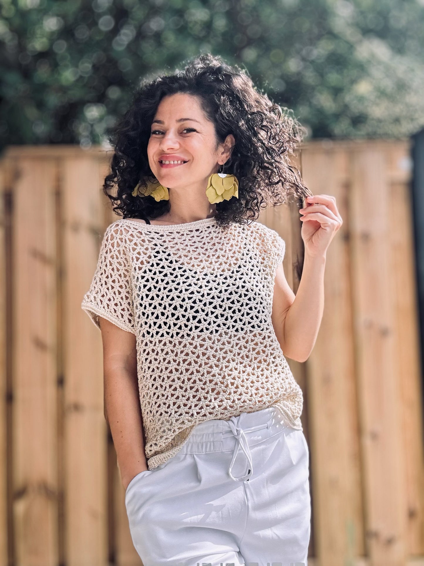 Crochet Pattern // Lace Meadow Tee