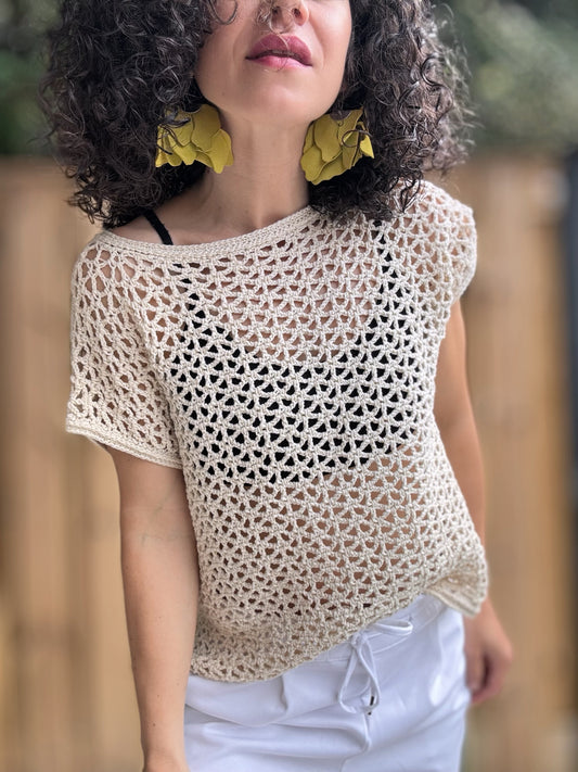Crochet Pattern // Lace Meadow Tee