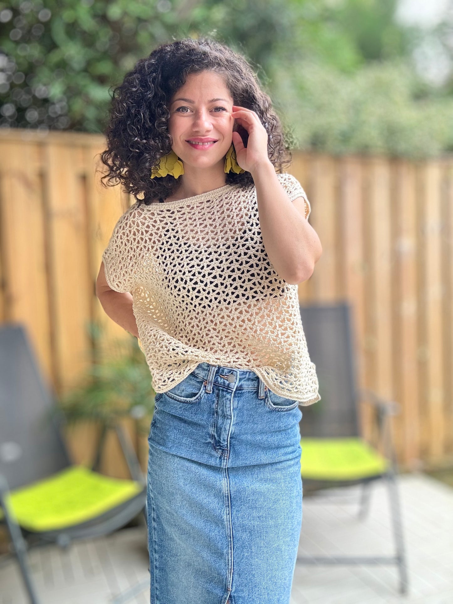 Crochet Pattern // Lace Meadow Tee