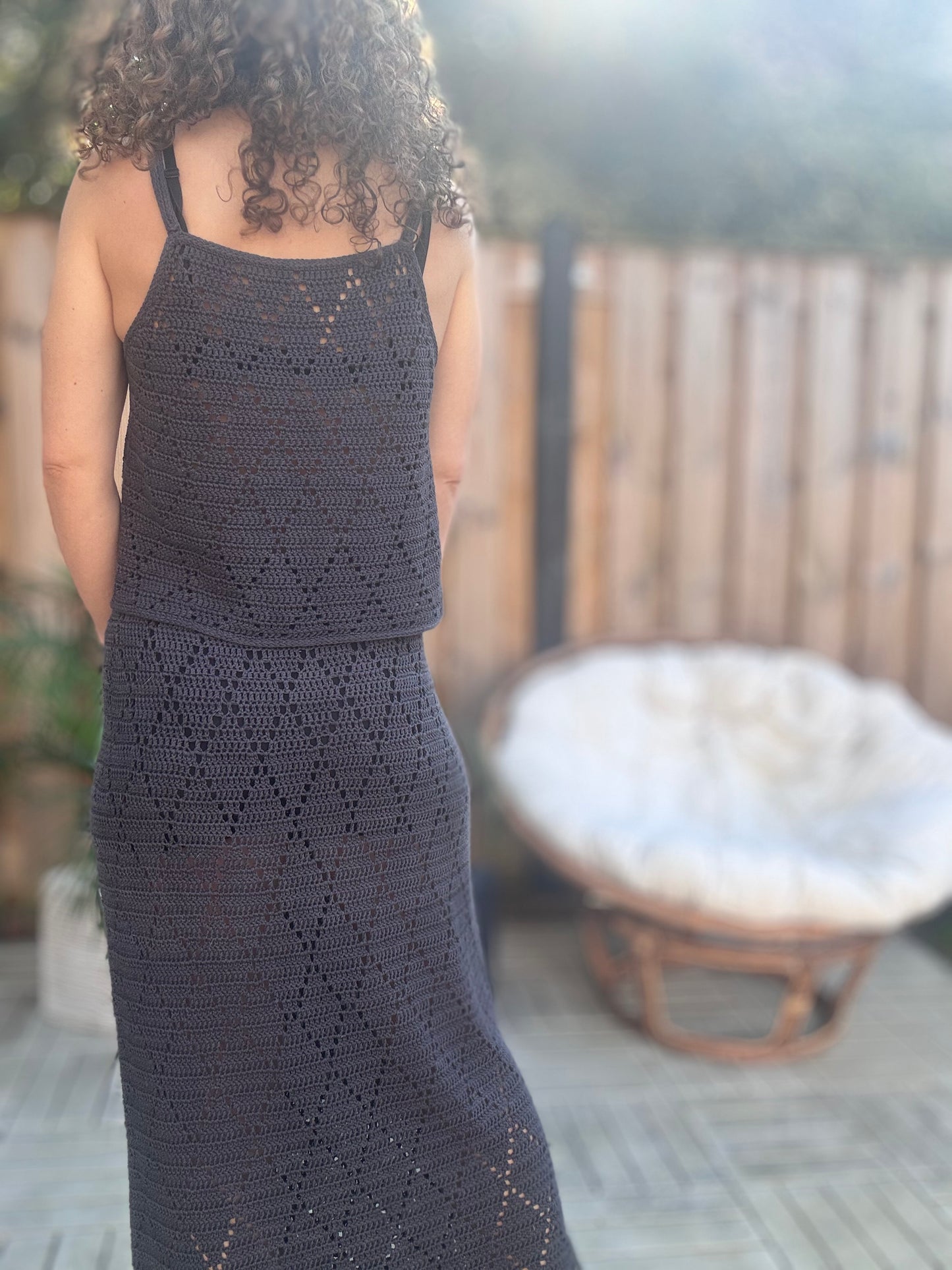 Evening Mist Set – Crochet Lace Top & Skirt Pattern Bundle (PDF)
