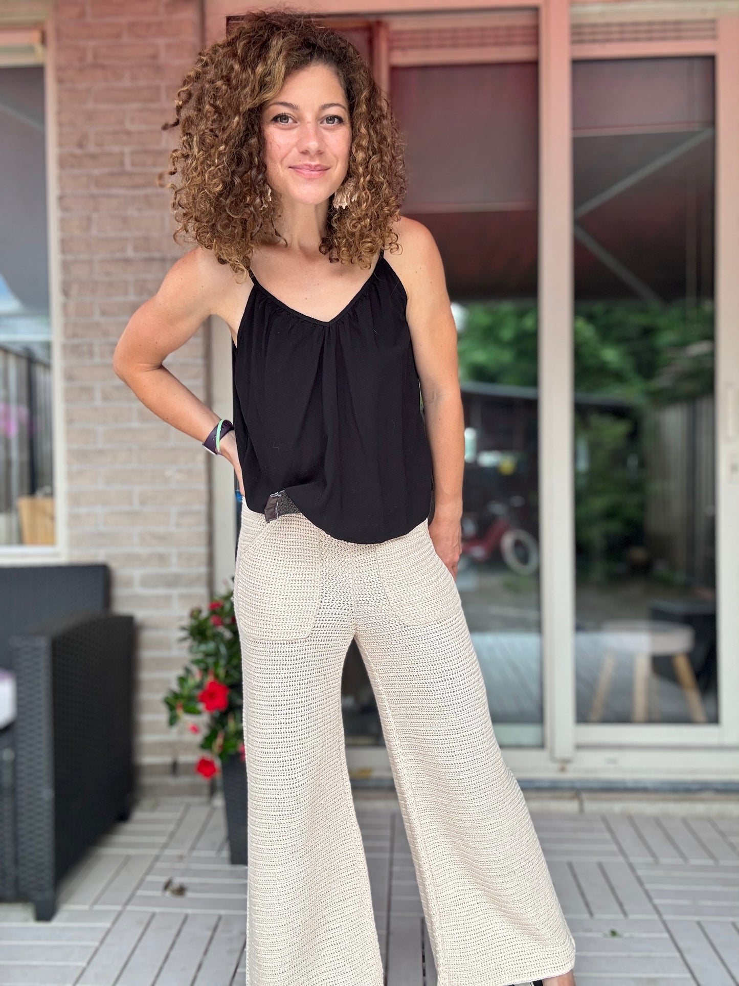 By The Sea Pants – Crochet Pattern (XS–4XL) | Modern Elastic Waist Pants with Pockets & Side Slits