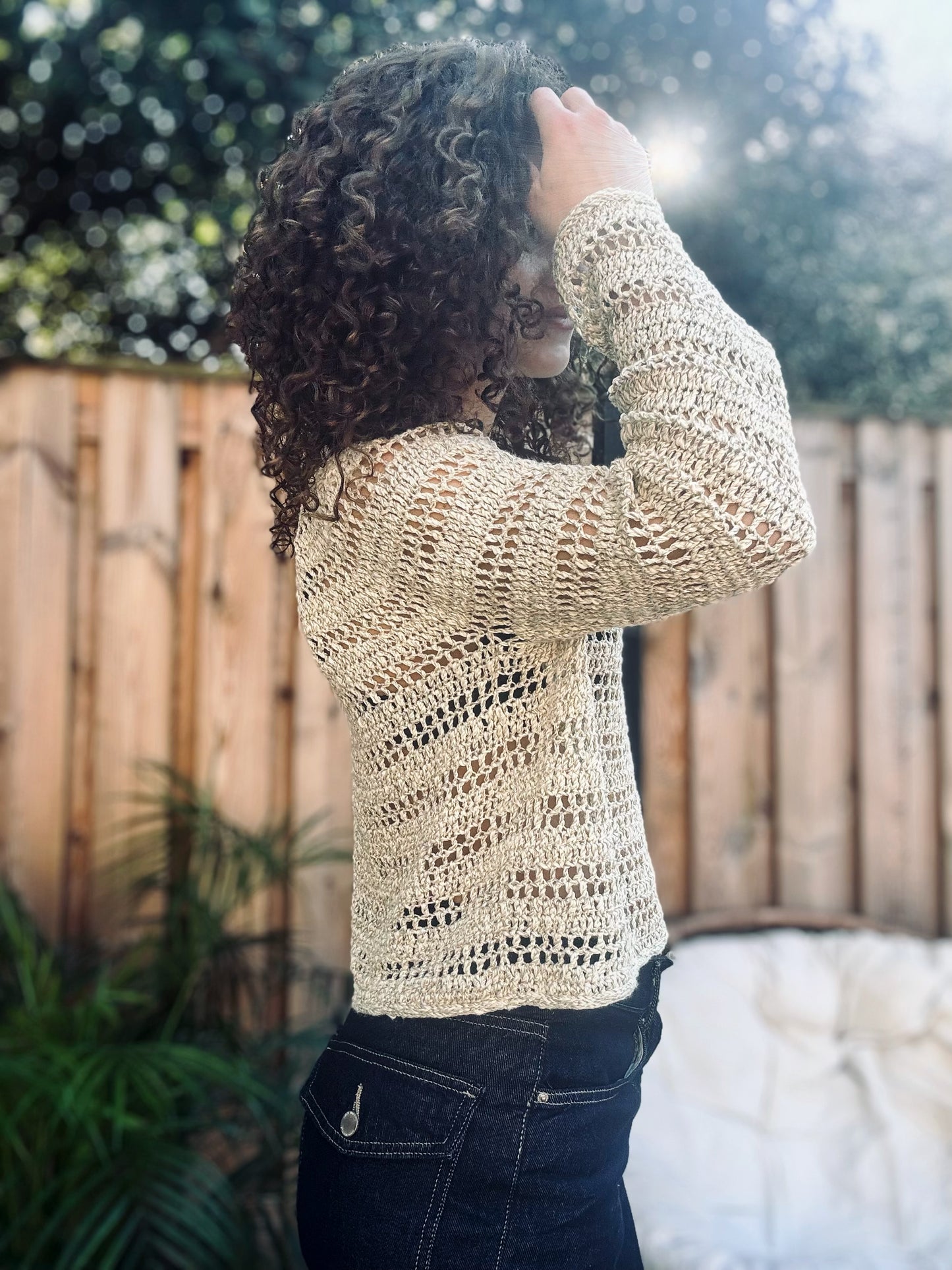 Morning Light Top – Crochet Pattern, Round Yoke Summer Top (PDF)