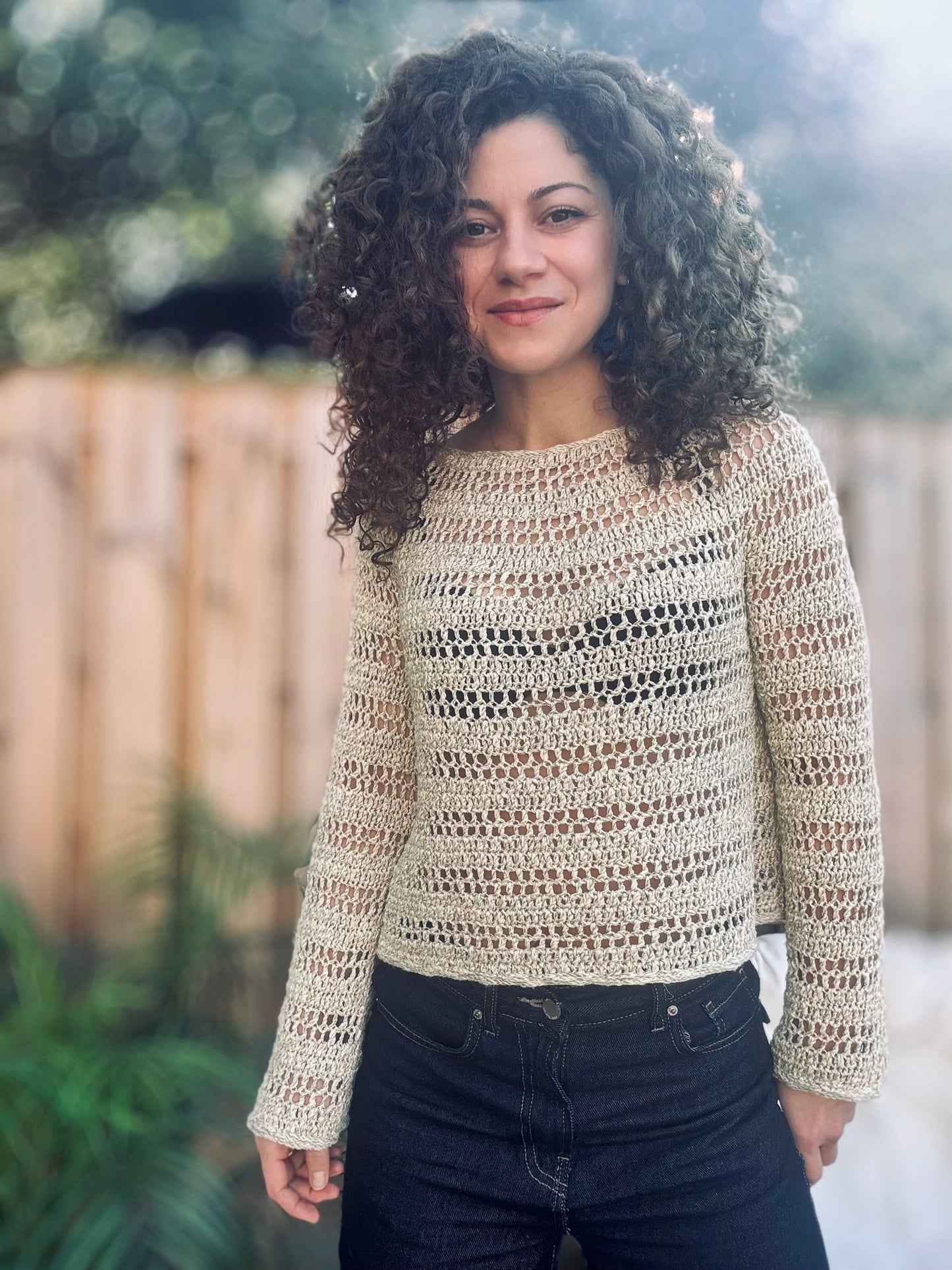 Morning Light Top – Crochet Pattern, Round Yoke Summer Top (PDF)