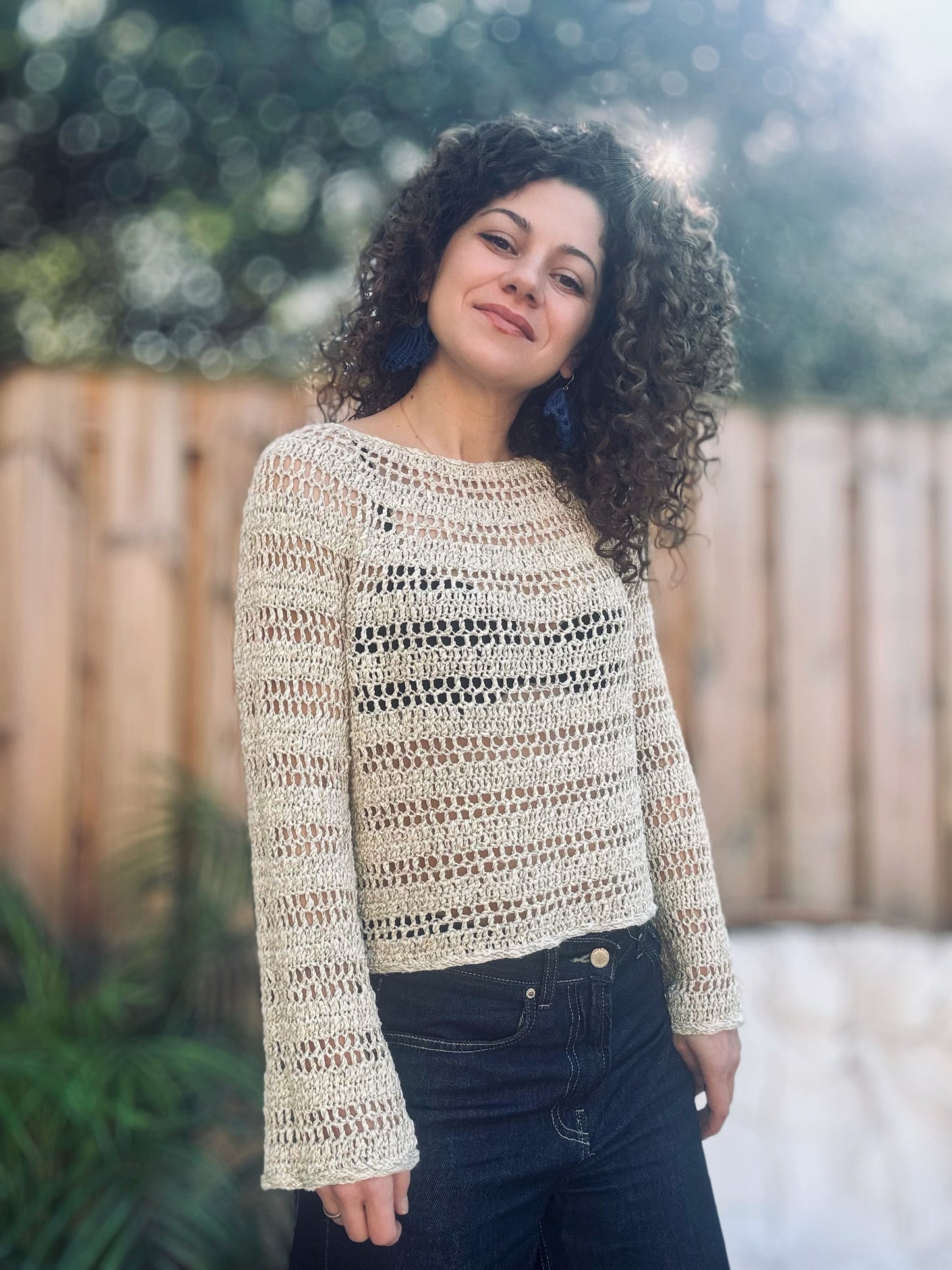 Morning Light Top – Crochet Pattern, Round Yoke Summer Top (PDF)