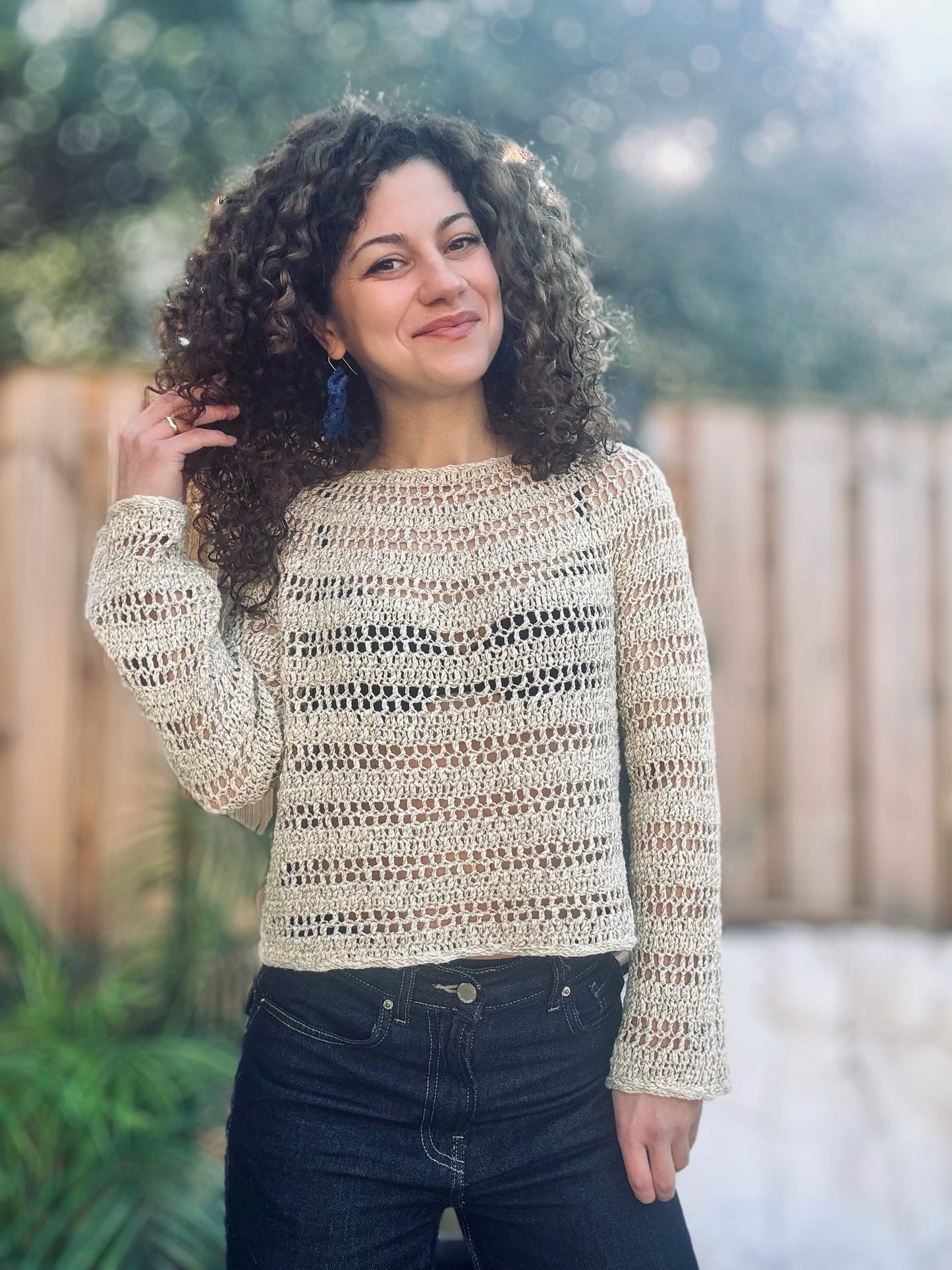Morning Light Top – Crochet Pattern, Round Yoke Summer Top (PDF)