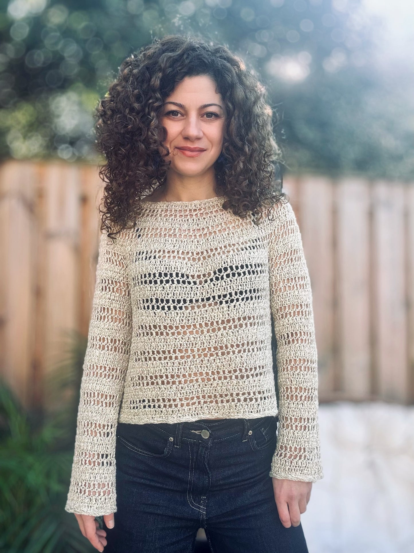 Morning Light Top – Crochet Pattern, Round Yoke Summer Top (PDF)